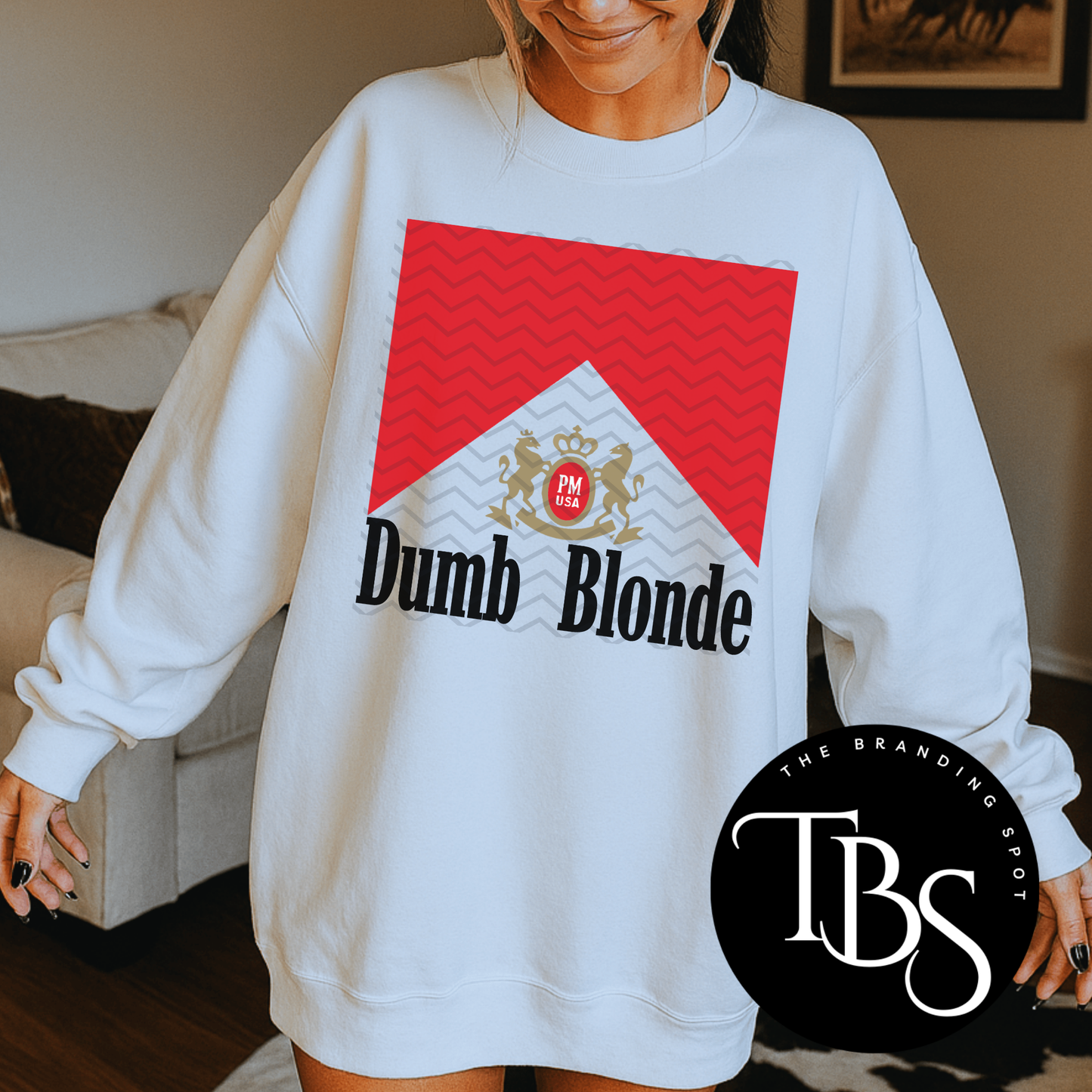 Dumb Blonde Sublimated Crewneck Sweatshirt