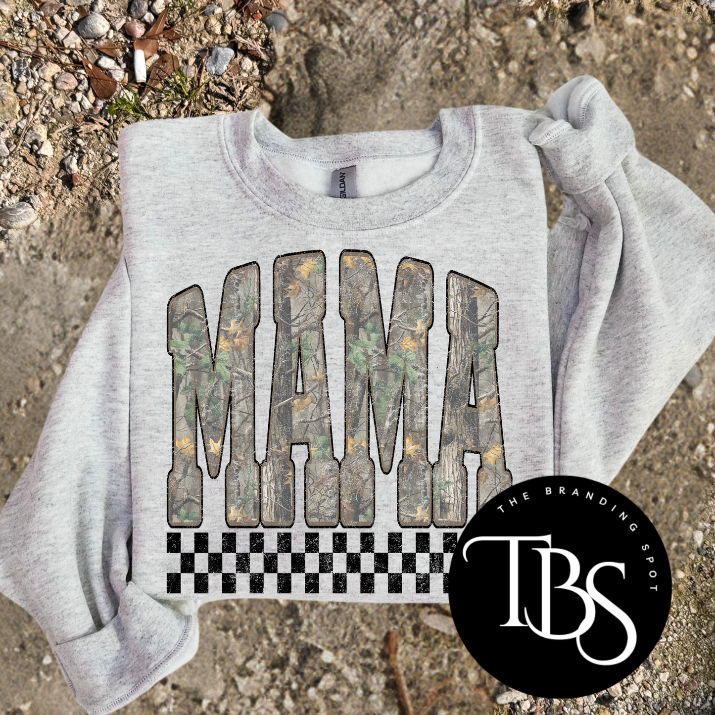 Camo Mama Gildan Sublimated Crewneck Sweatshirt
