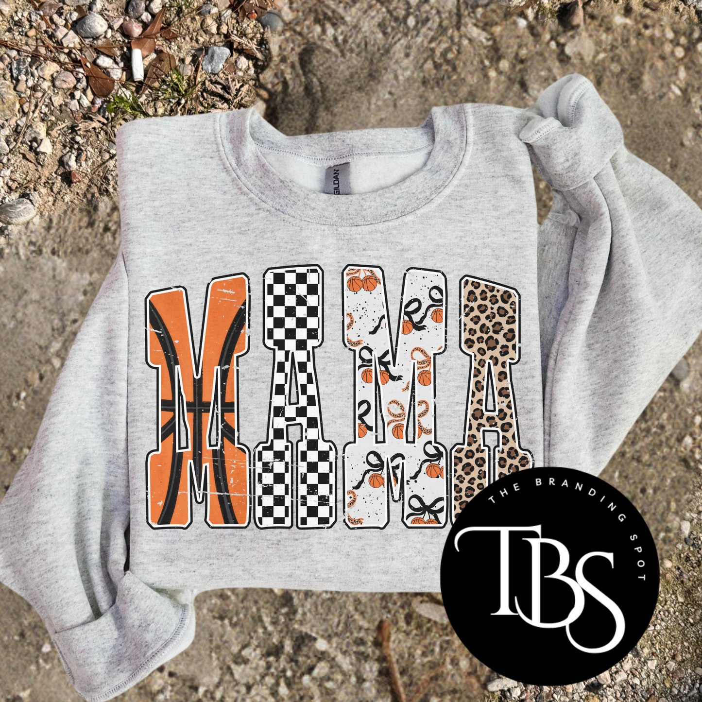 Basketball Mama Gildan Sublimated Crewneck Sweatshirt