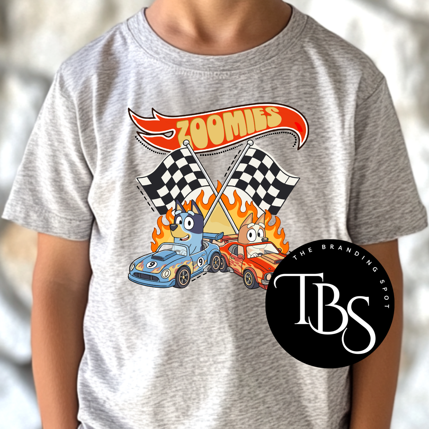 Zoomies (Blue Dog) Kids Tee (Gildan Youth - Rabbit Skins Toddler)