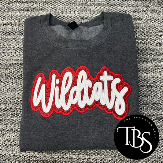 Mascot Double Glitter Applique Embroidered Sweatshirt