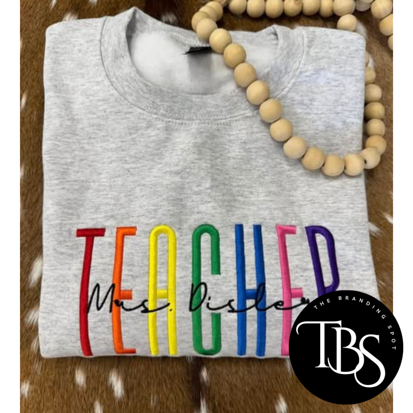 Personalized Teacher Embroidered Sweatshirt
