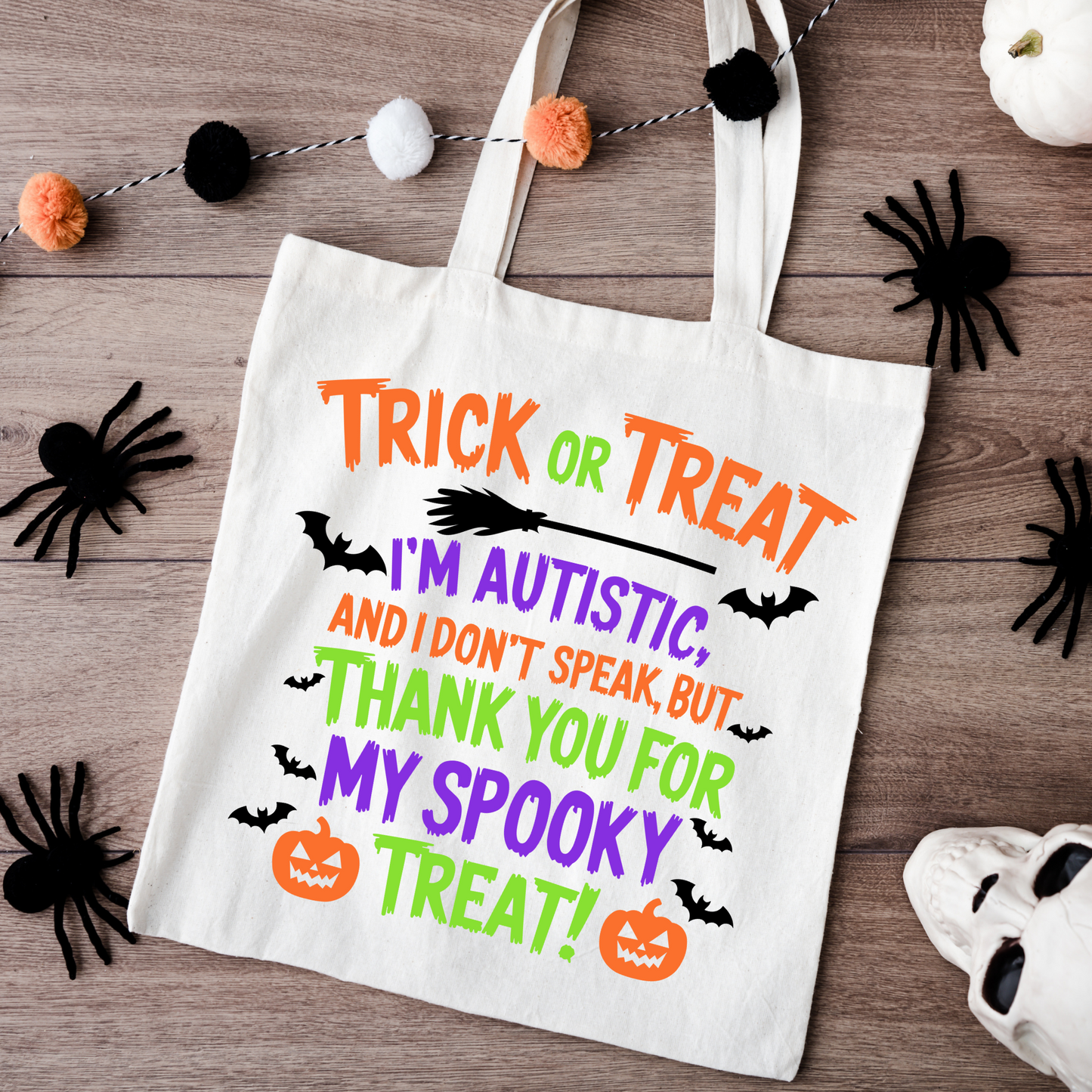 Autism/Non Verbal Halloween Trick Or Treat Bag