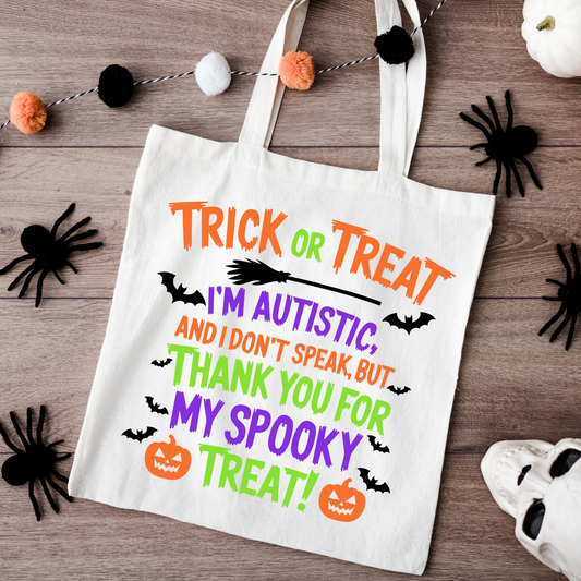 Autism/Non Verbal Halloween Trick Or Treat Bag