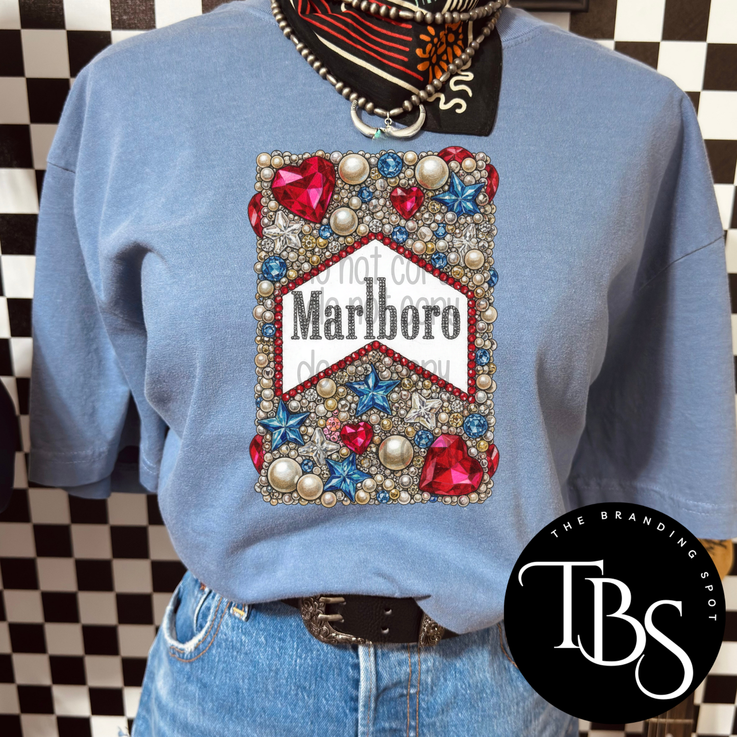 Marlboro (Faux Rhinestone) Comfort Color Tee