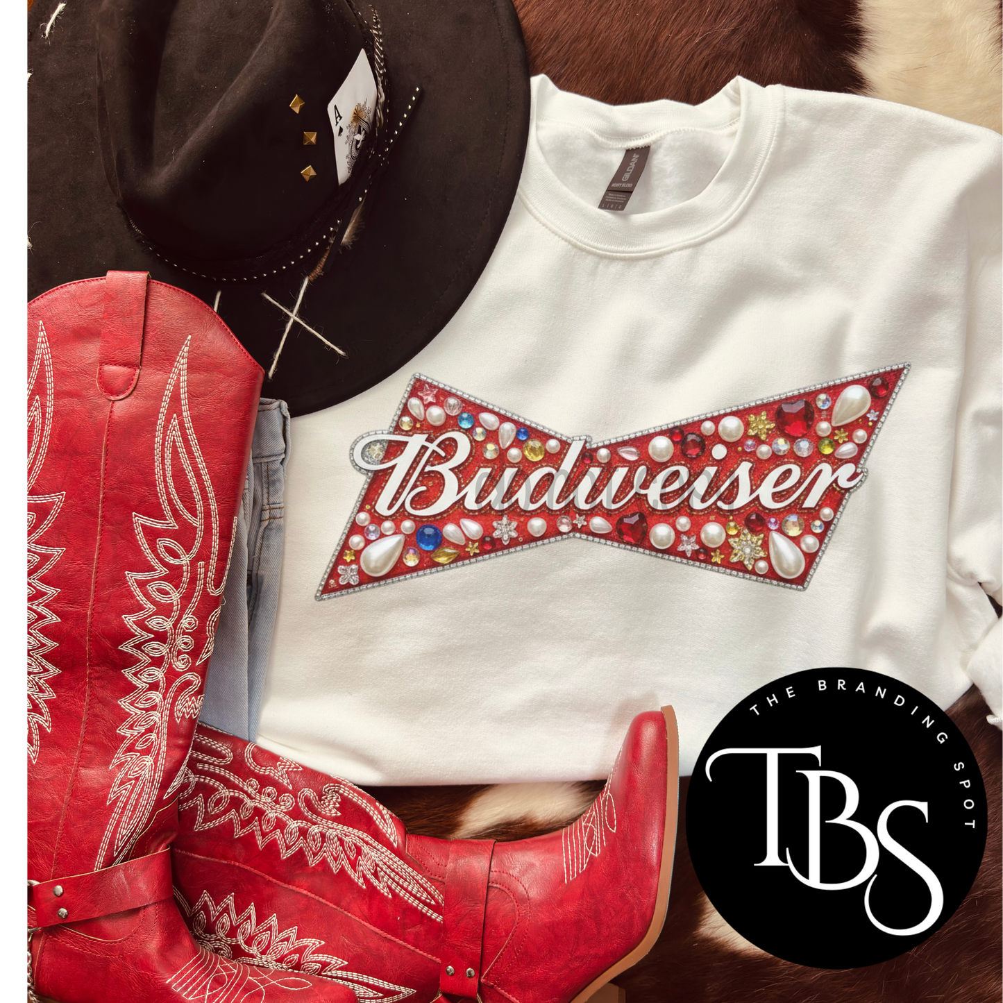 Budweiser (Faux Rhinestone) Comfort Color Tee