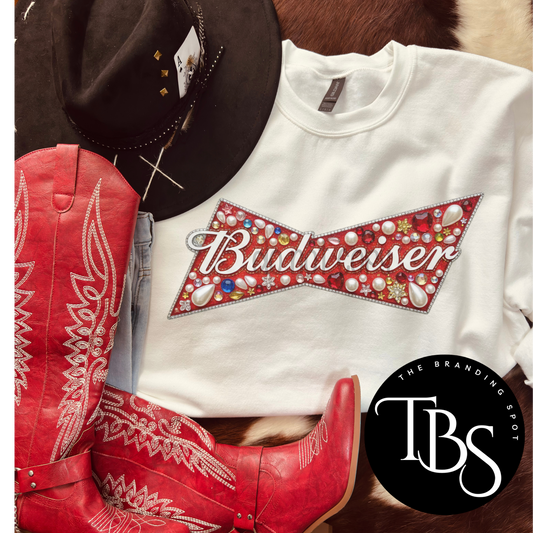 Budweiser (Faux Rhinestone) Comfort Color Tee