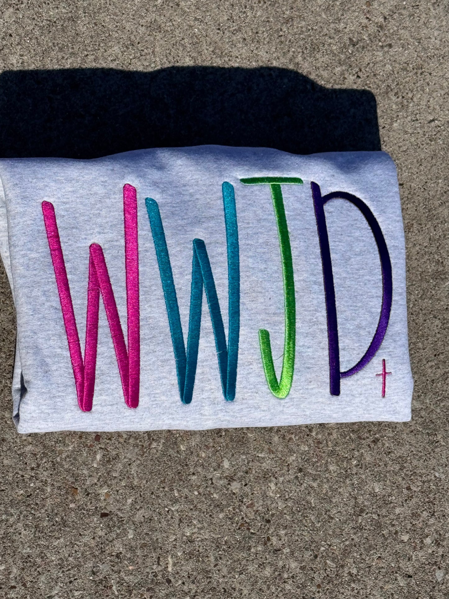 WWJD Embroidered Sweatshirt