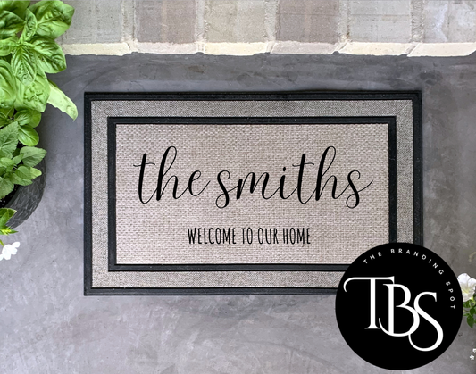 Personalized Welcome To Our Home Door Mat (3 Size Options)