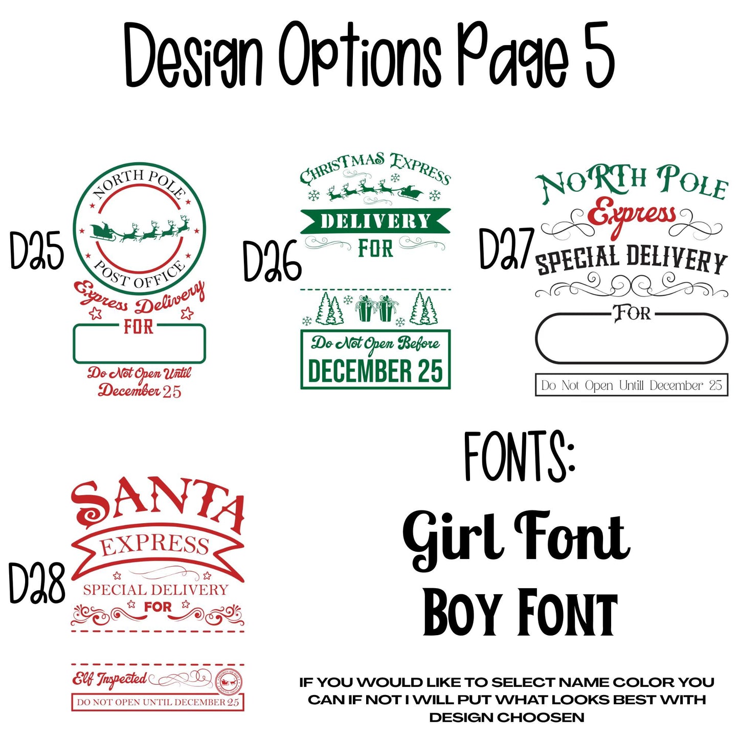 Large Personalized Santa Sack (Multi Design Options)