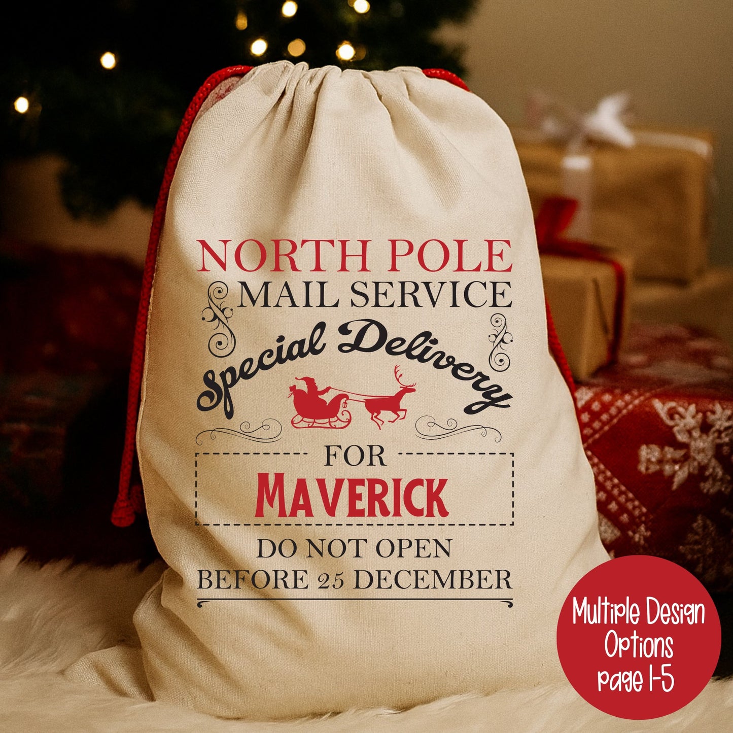Large Personalized Santa Sack (Multi Design Options)