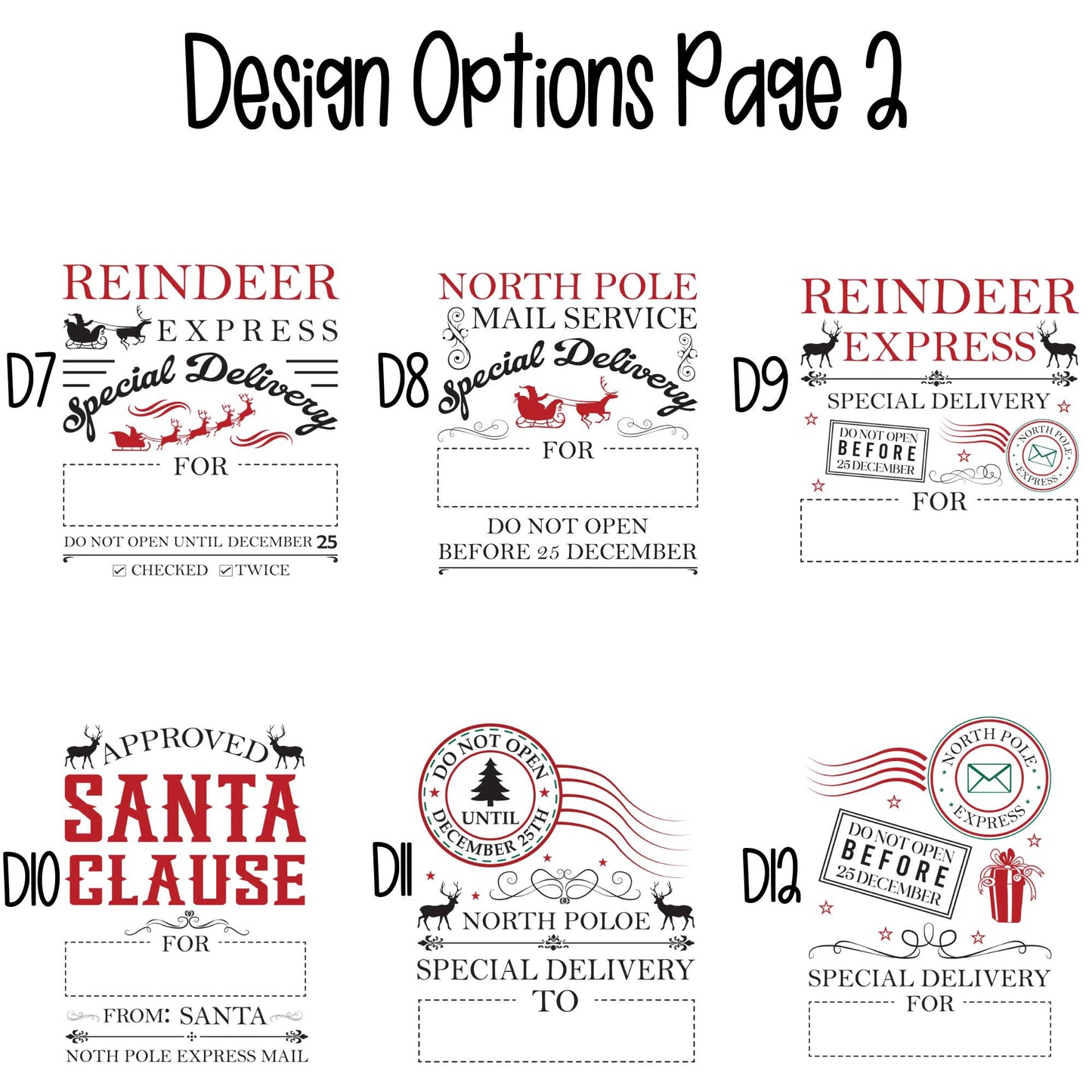 Large Personalized Santa Sack (Multi Design Options)