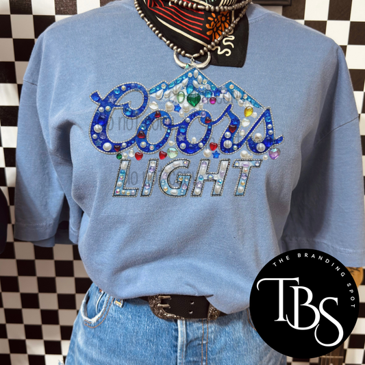 Coors Light (Faux Rhinestone) Comfort Color Tee