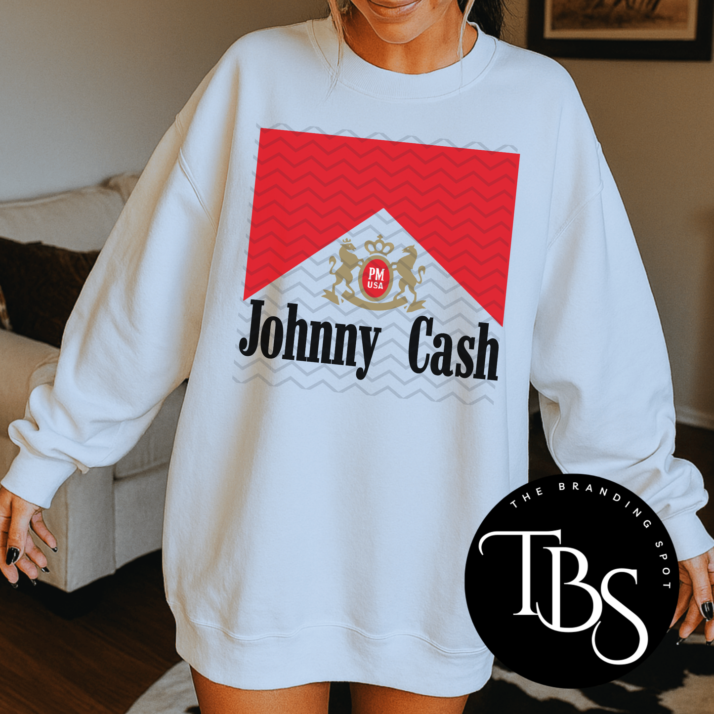 Johnny Cash Sublimated Crewneck Sweatshirt